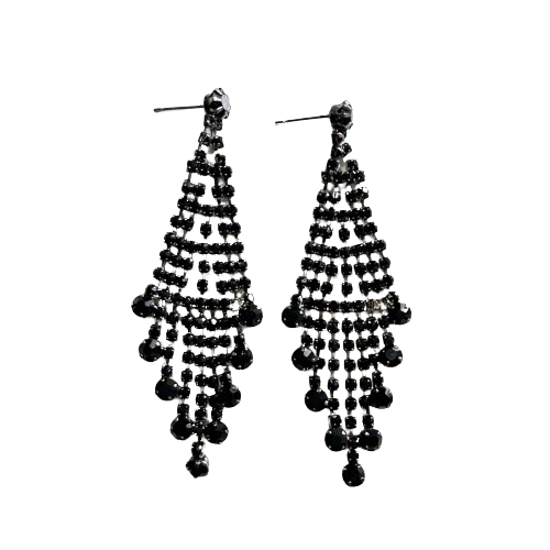 Vintage Black Drop Earrings