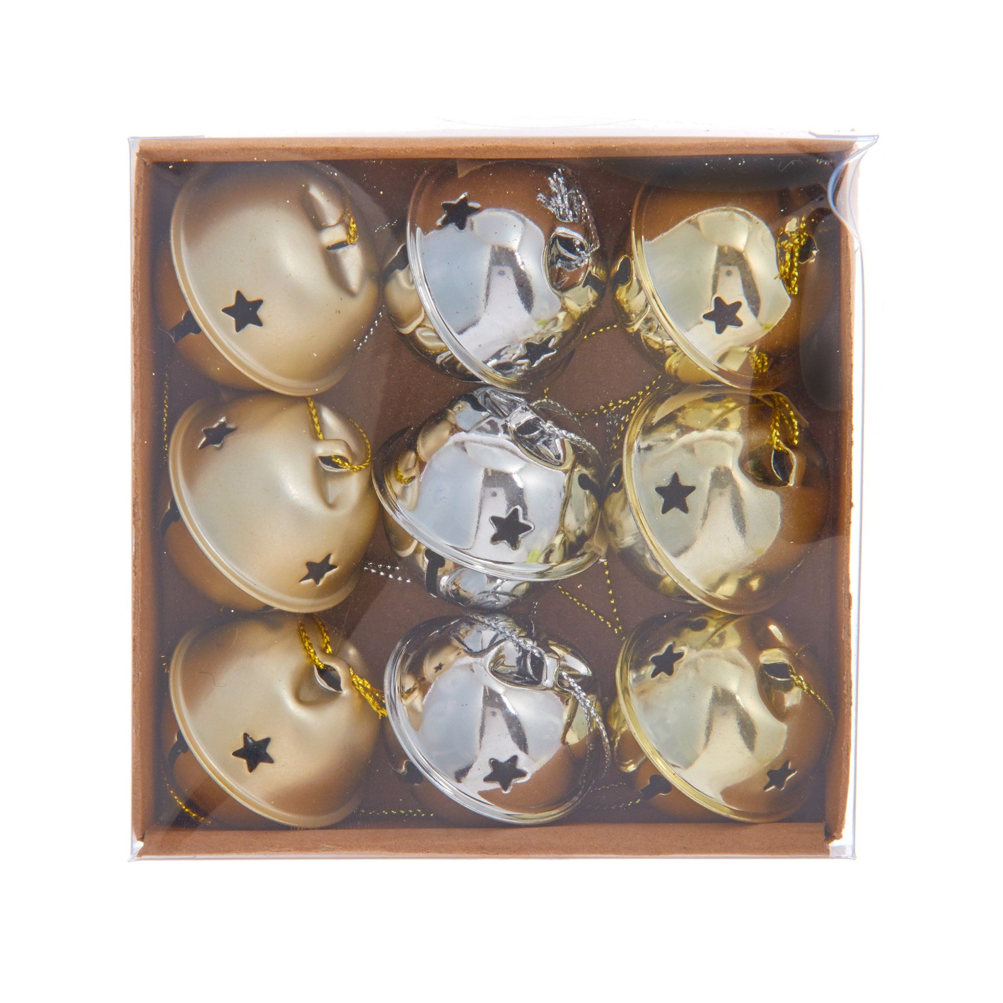Silver & Gold Jingle Bell Ornaments