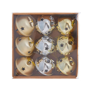 Silver & Gold Jingle Bell Ornaments