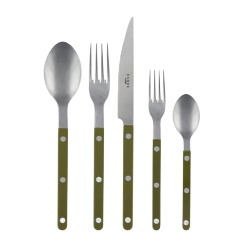 Sabre Bistrot 5 Piece Place Setting - Green Fern Vintage Finish