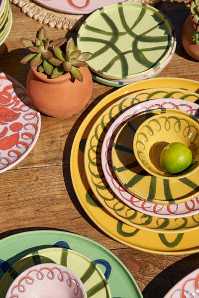 Amalfi - Stoneware Dinner Plate - Pink