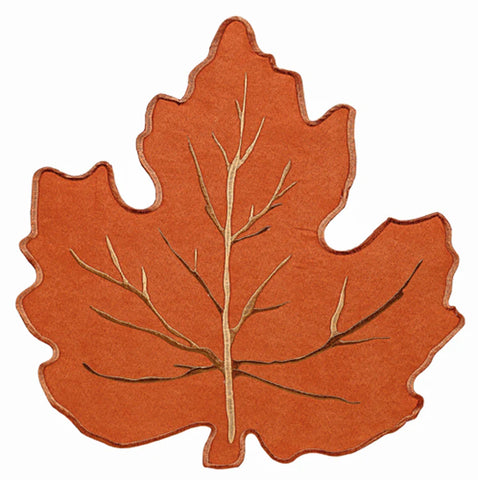 Leaf Placemat - Burnt Orange