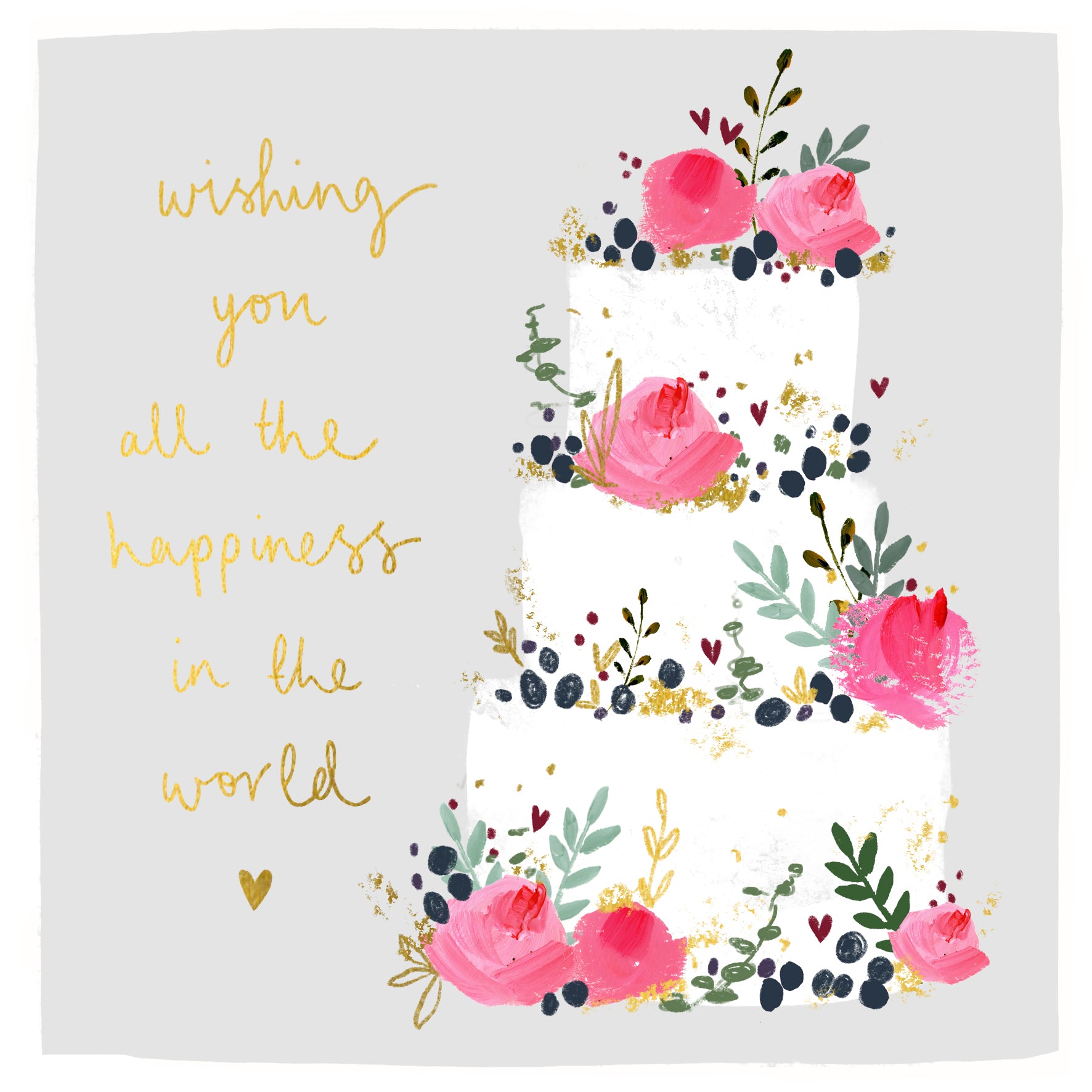 All The Happiness In The World Cake Card