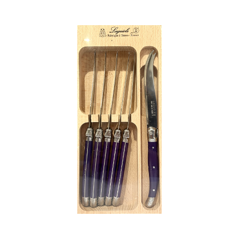 Laguiole French Cheese Knives - Purple