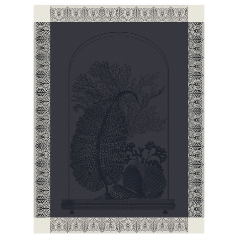 Le Jacquard Francais Tea Towel - Curiosites Minerales Charbon Grey