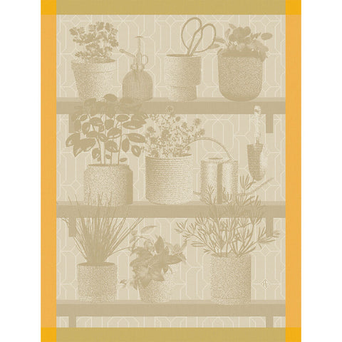 Le Jacquard Français Tea Towel - Herbes Fraîches Beige