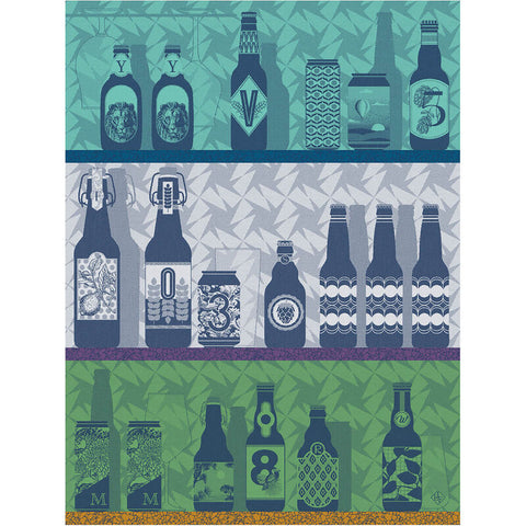 Le Jacquard Français Tea Towel - Néo Brasseurs Blue