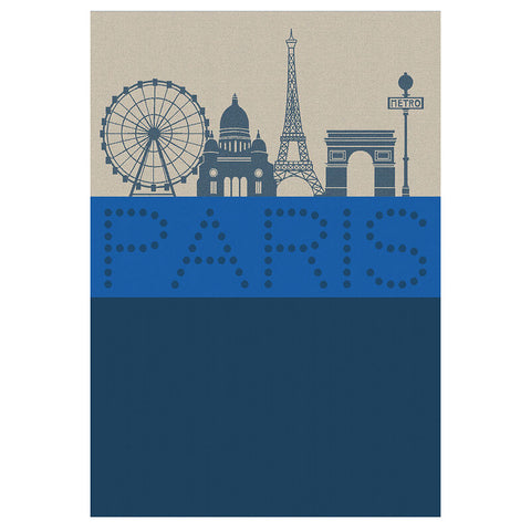 Le Jacquard Français Tea Towel - Paris Lumiere Blue