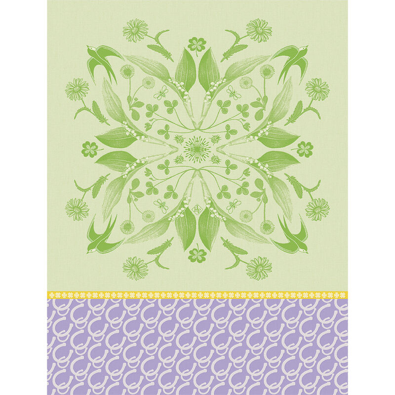 Le Jacquard Français Tea Towel - Porte Bonheur Green