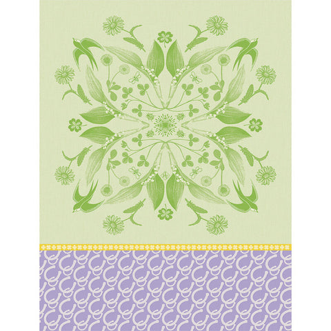 Le Jacquard Français Tea Towel - Porte Bonheur Green