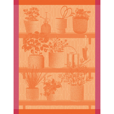 Le Jacquard Français Tea Towel - Herbes Fraîches Orange