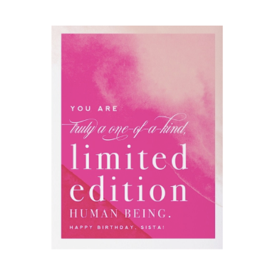 Limited Edition Birthday Card