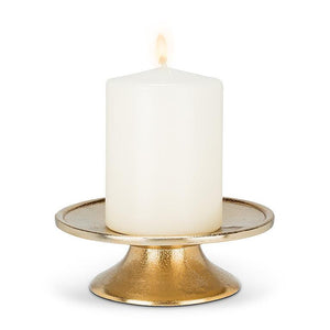 Footed Pillar Plate - Gold