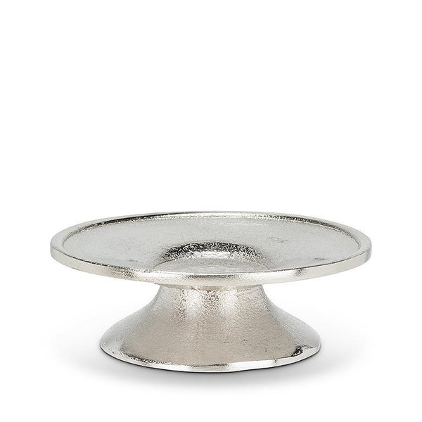 Footed Pillar Plate - Silver