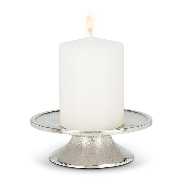 Footed Pillar Plate - Silver
