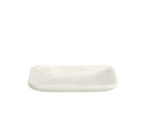 White Marble Rounded Edge Soap Dish