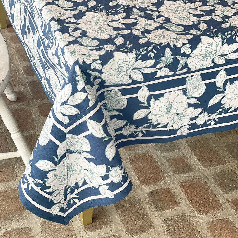 June Bug Indigo Tablecloth