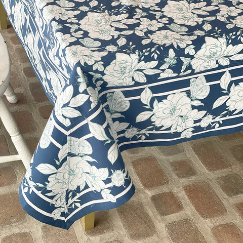 June Bug Indigo Tablecloth