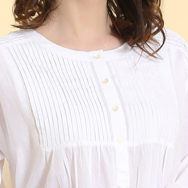 Tara Long Sleeved Cotton Nightgown