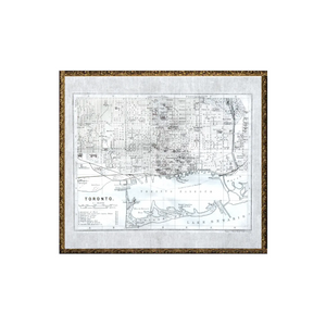 Map of Toronto - Gold Frame
