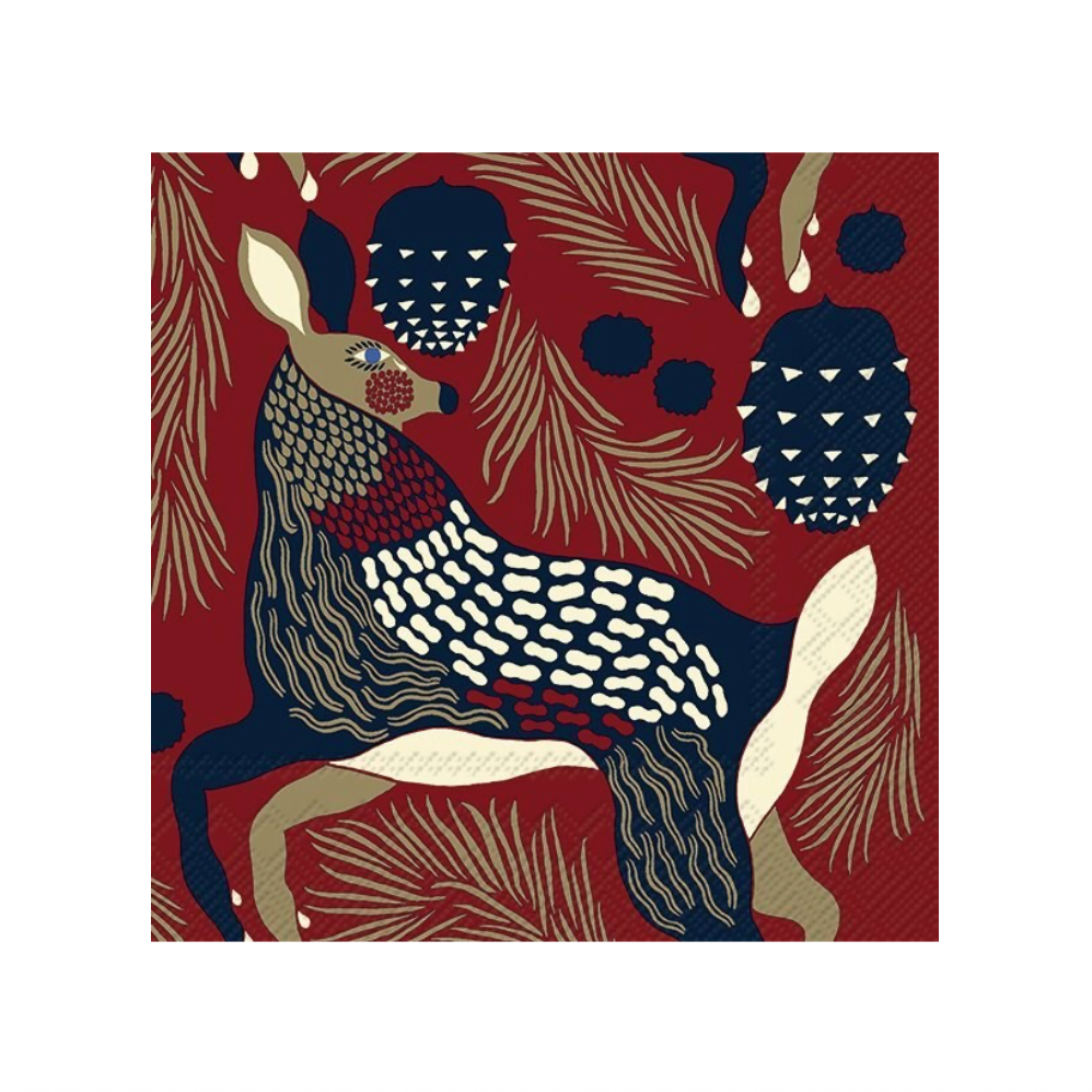Marimekko Lunch Napkins - Peura Brown