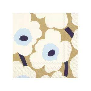 Lunch Napkins - Marimekko Unikko Cream Gold