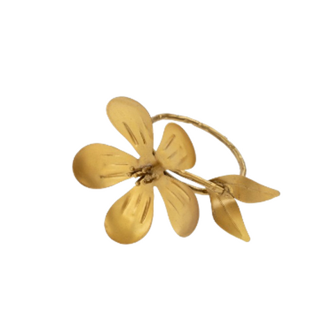 Matte Gold Flora Napkin Ring