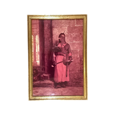 Vintage Gold Framed Medieval Print