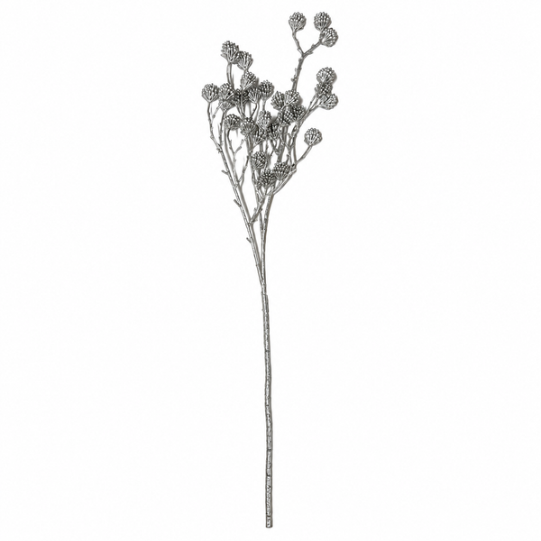 Mini Pinecone Spray - Silver