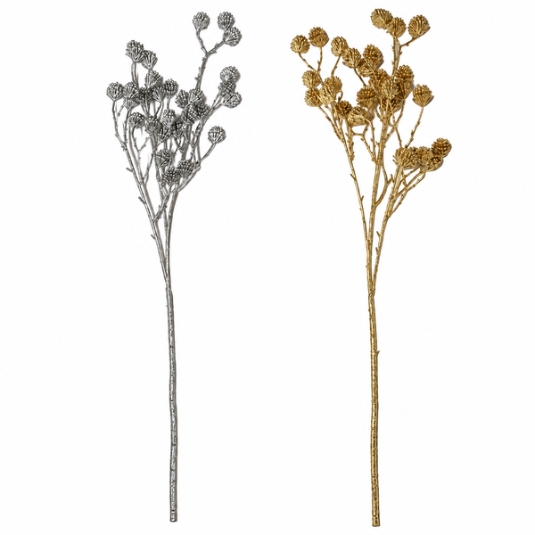 Mini Pinecone Spray - Gold