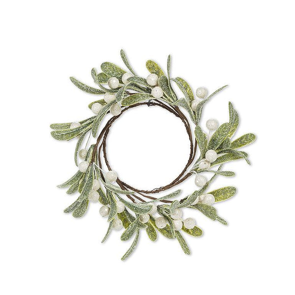 Sugared Mistletoe Candle Ring