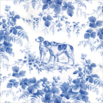 Cocktail Napkins - Hunting Toile Blue