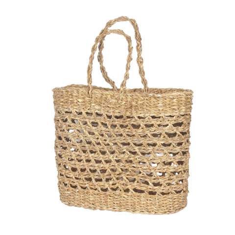Open Weave Seagrass Shopping Tote