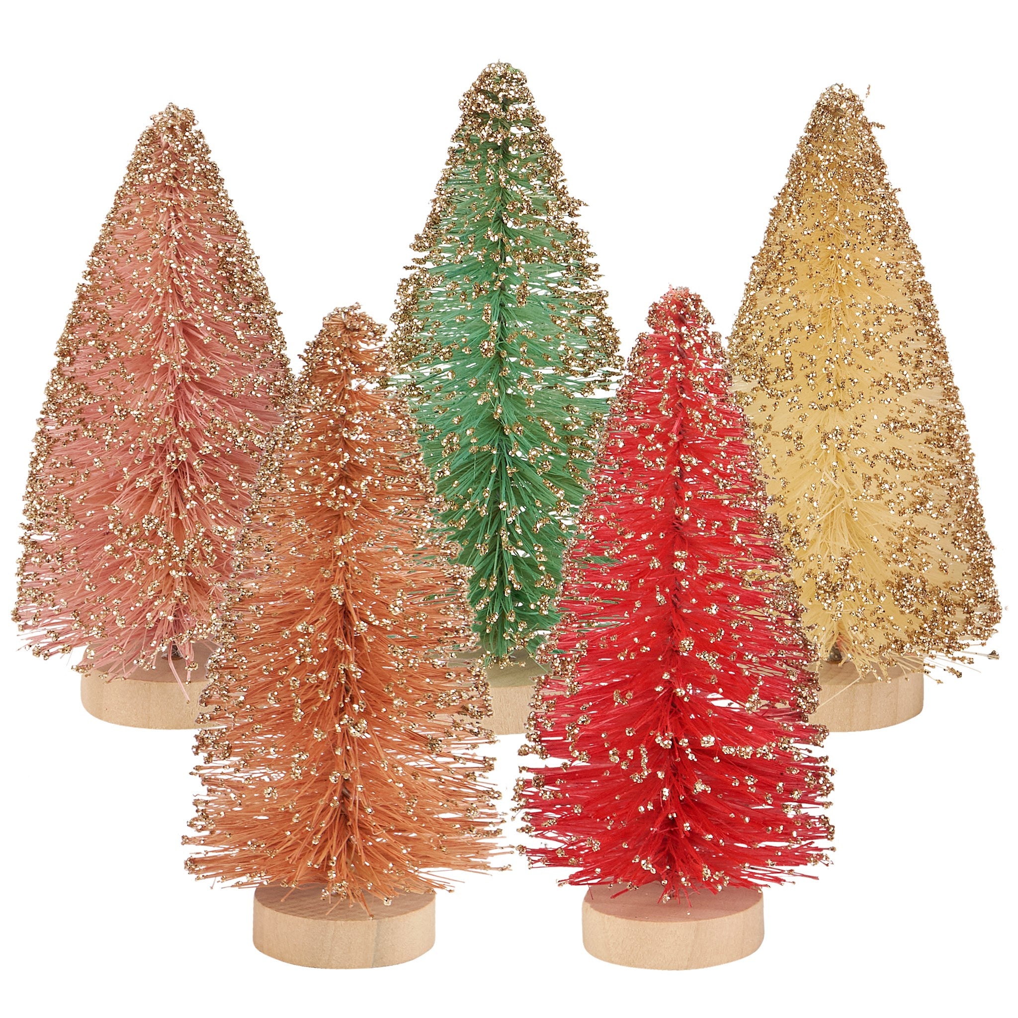 Bottle Brush Tree Set Pastel