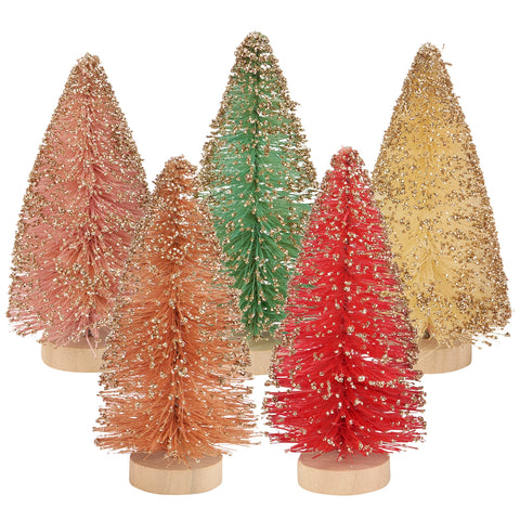 Bottle Brush Tree Set Pastel