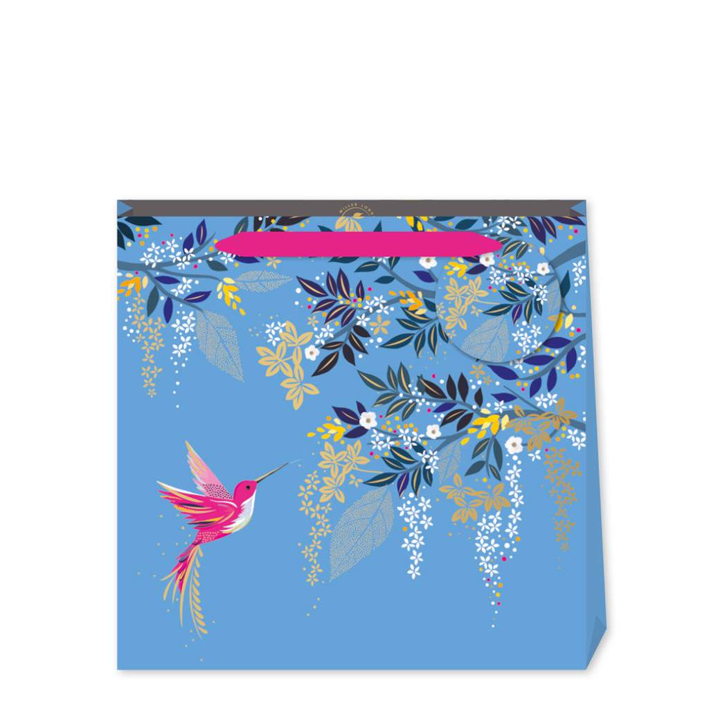 Medium Penny Kennedy Gift Bag - Blue Hummingbird