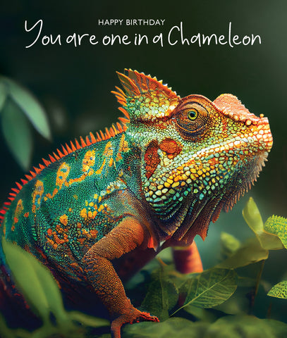 Happy Birthday One In A Chameleon Card