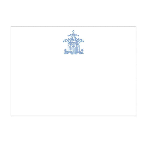 Pagoda Toile Blue Correspondence Boxed Cards