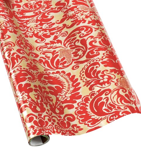 Red foil wrapping paper discount