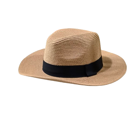 Panama Glossy Weave Hat - Natural