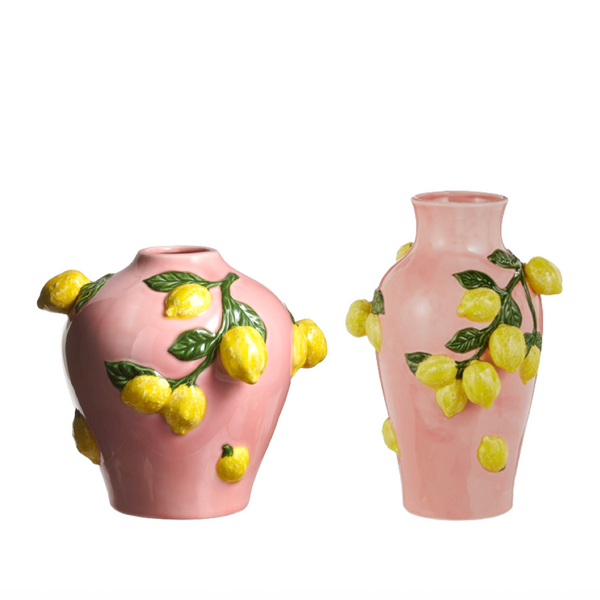 Pink & Lemon Vase