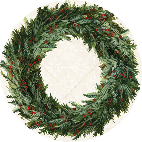 Paper Placemats - Round Wreath