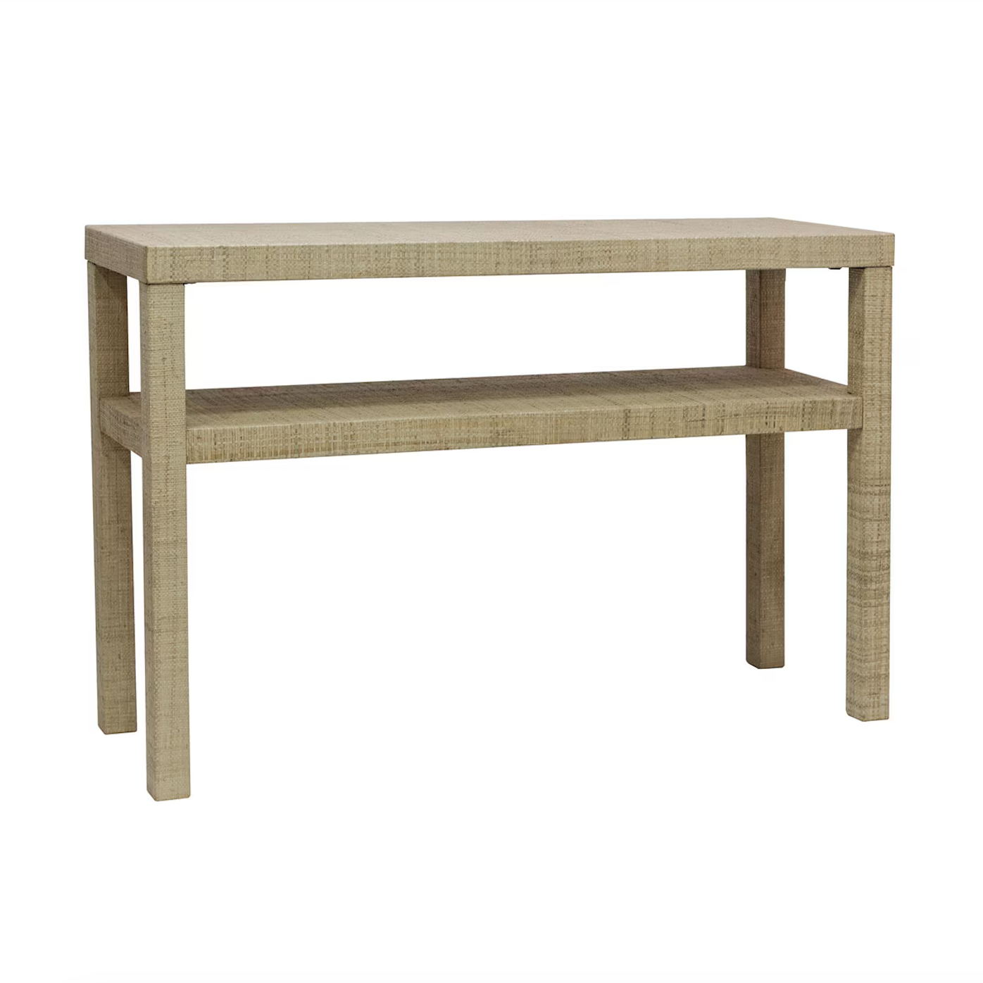 Raffia Wrapped Console Table