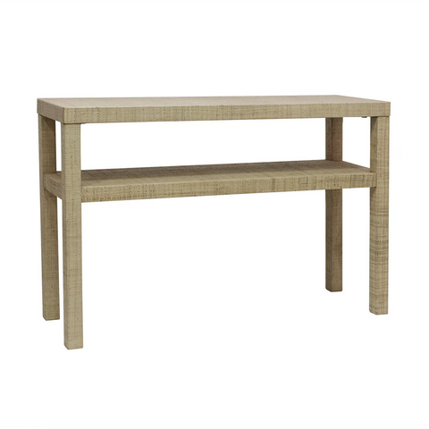Raffia Wrapped Console Table
