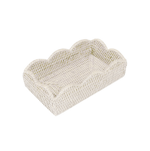 Rattan Scallop Guest Napkin Holder