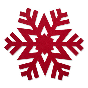red snowflake placemat