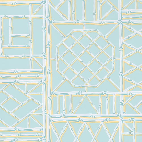 Robin's Egg Bamboo Screen Wrapping Paper