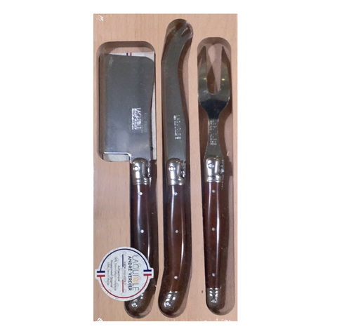 Rosewood Laguiole Cheese Set w/ Fork