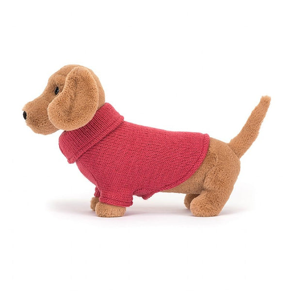 Jellycat Sweater Sausage Pink Dog