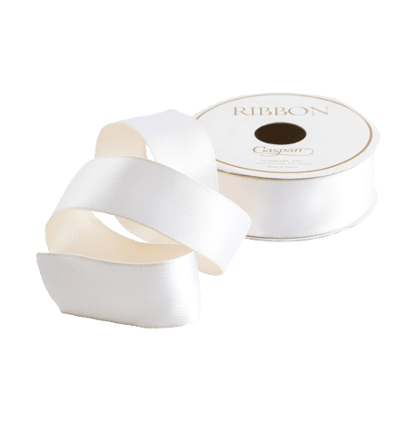 Satin White/Ivory Reversible Ribbon